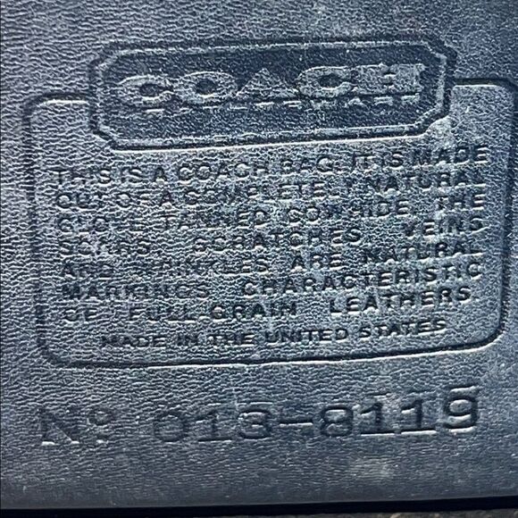 COACH 9870 Vintage Black Leather Crossbody Bag - Picture 9 of 12